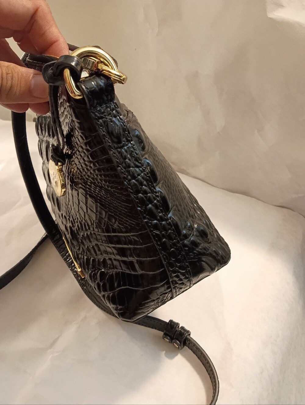 Brahmin Small Croc-Embossed Crossbody Bag - Picture 4 of 15